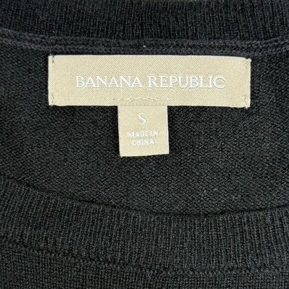 Banana Republic | Boat Neck Zipper Sides Long Sleeve | Black | Small - Picture 6 of 16